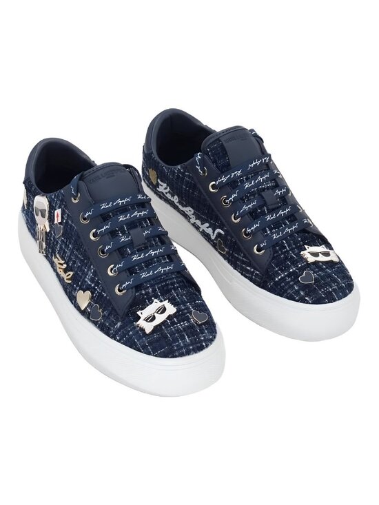 Karl Lagerfeld Paris Shoes - Karl Lagerfeld Paris Cate Ikonic Sneakers Navy - US 7.5M EU 38